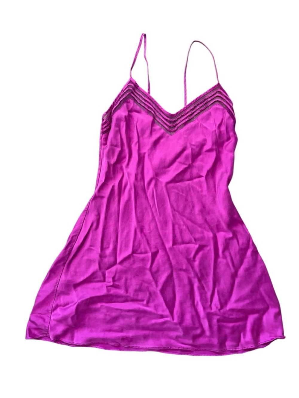 Vintage Victoria's Secret Fuchsia Silk Camisole Slip Mini
